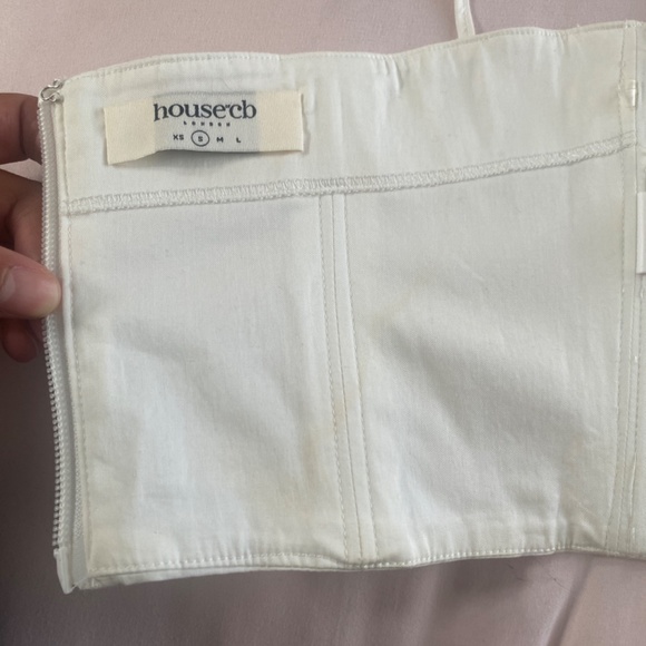 House of CB Lilibeth White Bustier Top sz Small - Picture 8 of 11